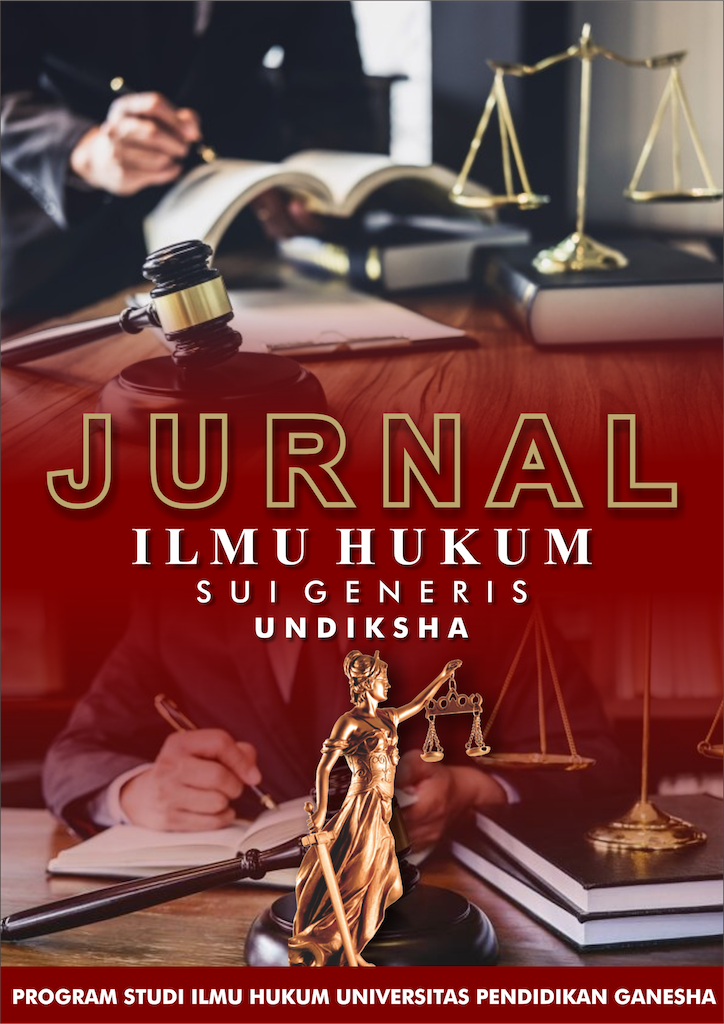 					View Vol. 6 No. 3 (2026): Juli, Jurnal Hukum Sui Generis
				